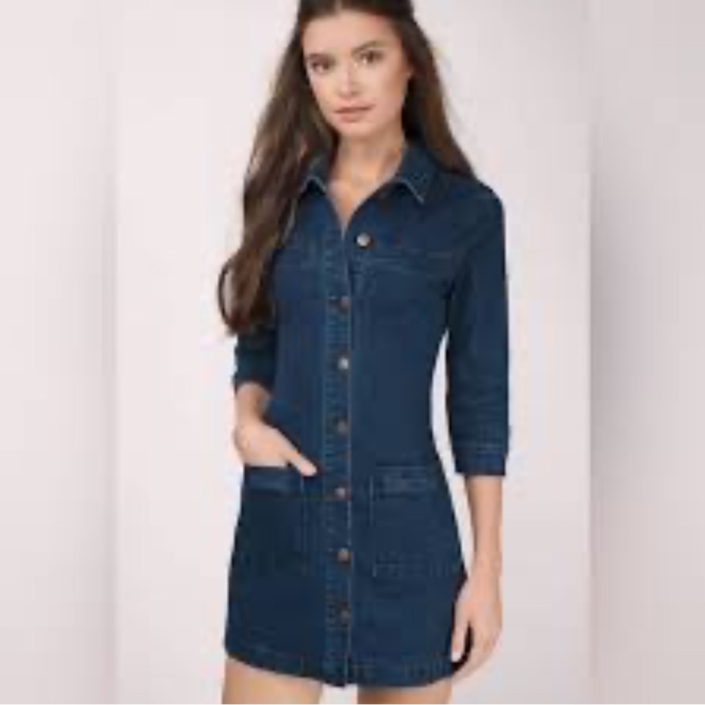 MINKPINK Blue Denim Top